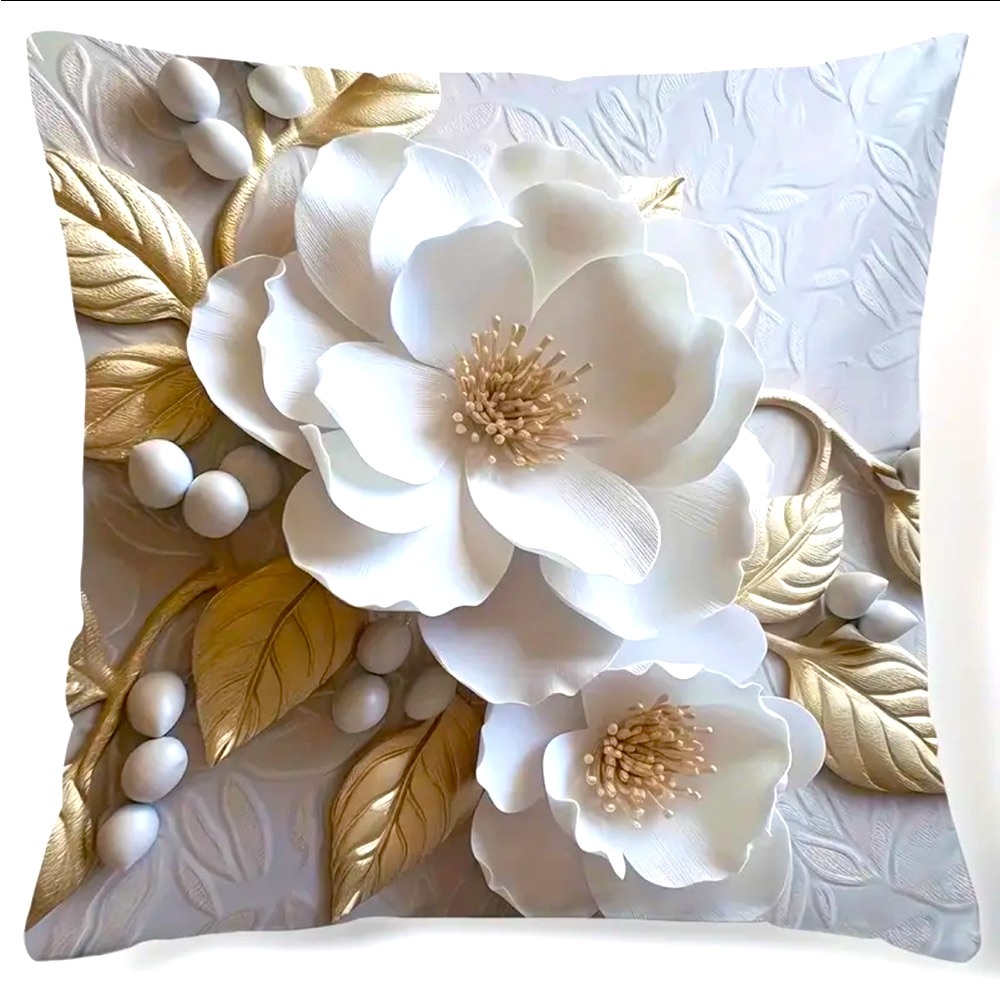🪴 Throw Pillowcase - 2D Digital Printed Pillowcase 2D Floral Pattern